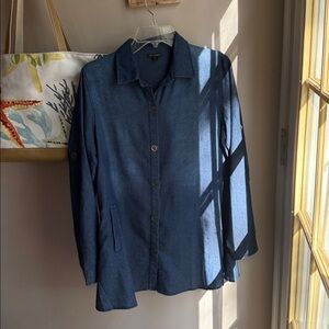 Women's Blue Button Down Shirt